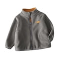 thumbnail image 6 of Mifsaly Boys Girls Fleece Jacket Full Zip Stand Collar Warm Winter Coat with Pockets Kids Everyday Casual Cozy Thermal Outerwear, 6 of 7
