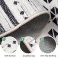 thumbnail image 5 of NewBuros 4'x6' Area Rugs for Living Room, Washable Rug Boho Moroccan Neutral Geometric Soft Indoor Rug, Low Pile Non-Slip Print Pattern Rug for Bedroom Dining Room, Gray Black, 5 of 10