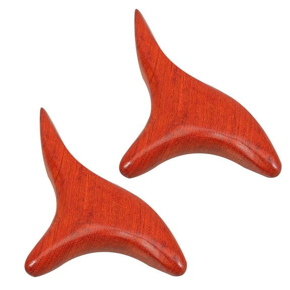 Pawsdot 2pcs Wood Foot Massager Roller Bamboo Massage Tools Brown Smooth Surface for Pain Reduction