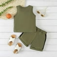 thumbnail image 4 of TAIAOJING Toddler Boys Girls Sleeveless Patchwork T Shirt Vest Tops Shorts Outfits For 12-18 Months, 4 of 6