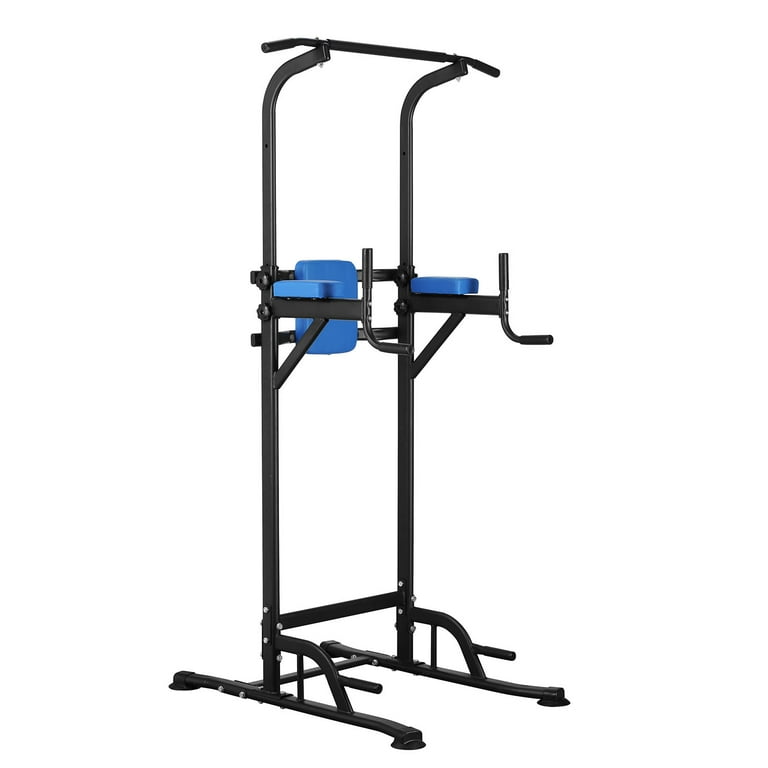 Ainfox Power Tower Exercise Equioment Multi Function Home Strength Training Tower Dip Stands Workout Station Black Blue