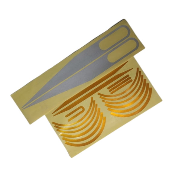 Greeniant Juego de pegatinas para el cuerpo del monopatín eléctrico, calcomanías de señal de advertencia reflectantes para patinete Patinetes eléctricos Oro