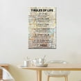thumbnail image 3 of Inspirational Canvas Wall Art 7 Rules of Life Motivational Poster Wall Decor Color Positive Quotes Print Artwork Living Room Framed Art Gift for Home Bedroom Bathroom Ready to Hang [12''''W X 18''''H], 3 of 5