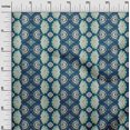 thumbnail image 3 of oneOone Cotton Silk Royal Blue Fabric Asian Block Craft Projects Decor Fabric Printed By The Yard 42 Inch Wide, 3 of 4