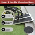 thumbnail image 3 of Ruedamann 3FT Portable Wheelchair Ramp, Non-Slip Aluminum Folding Handicap Ramp for Doorways, Wheel Chair Threshold Ramp for Home Steps, Stairs, Wheelchair, Scooters, Pets, Entry, 3 of 9