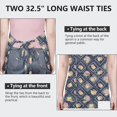 thumbnail image 6 of Pioneer Flower Floral Print Pattern Apron for Women and Men, Cotton Linen Waterproof with Pockets, Adjustable, 33x27 Inch for Kitchen, Gardening, BBQ, Salon, 6 of 6