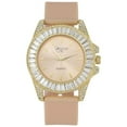thumbnail image 2 of Women's Baguette Cut Iced Out Diamond Watch - Drop it Down with This Bling'ed Out Crystal Tennis Bracelet on Your Wrist Ladies! - ST10372MLA-TB (ST10372SLA Rubber Gold Luggage- TB), 2 of 8
