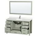 thumbnail image 6 of Wyndham Collection Wcs141460s-Qtz-Unsm58 Sheffield 60" Free Standing Single Basin Vanity, 6 of 7