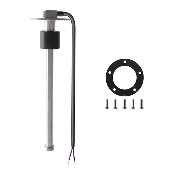 Medidor de 150 mm, de 0 a 190 ohmios, que monitorea los niveles de combustible y agua. Sensor de nivel de combustible/agua marino de 5 orificios para vehículos recreativos y camiones.