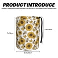thumbnail image 3 of Naloa Sunflowers and Bees Car Trash Can Garbage Car Accessories Trash Can Car Waste Bin for for Driver and Passenger Any Vehicle, 3 of 7