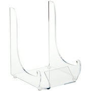 Plymor Clear Acrylic Display Easel With Label Front, 7.5" H x 5.25" W x 6.25" D