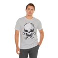 thumbnail image 2 of Grey Skull Graphic Design Tee, Skull Shirt, Vintage Tees, Art Design T-Shirt, Vintage Graphic Tee, Art Shirts with Skulls, 2 of 115