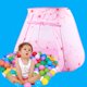 thumbnail image 1 of Baby Play Tent Girls Boys Princess Toy Kids Indoor Playhouses Tent (Rosa Ndcxsfigh libre de BPA, 1 of 9