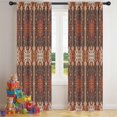 thumbnail image 5 of Blackout Kids Curtains,Red Boho Ethnic Geometric Pattern Childrens Insulated Curtains Set Of 2,Bedroom Essentials,Toddler Room Decor 42x84in(106x213cm), 5 of 5