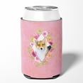thumbnail image 2 of Carolines Treasures CK4167CC Corgi Pink Flowers Can or Bottle Hugger Can Hugger multicolor, 2 of 5