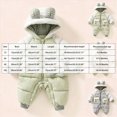 thumbnail image 4 of 0-6 Months Baby Snowsuits Hooded Romper Jumpsuit Cute Design Outwear Jackets Outfits for Girls Boys Infant Winter Clothes, 4 of 7