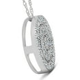 thumbnail image 3 of Pompeii White Gold 3/8ct Filigree Pave Circle Antique Pendant (I,I1-I2), 3 of 6