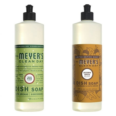 Liquid Dish Soap, 1 Pack Iowa Pine, 1 Pack Acorn Spice, 16 OZ each