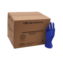 TRICARE Medical Nitrile Exam Gloves, Small, Case of 1000, Blue, Powder-Free, Medical Grade, 4.7 Mil