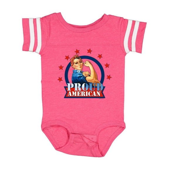 Inktastic Rosie Riveter Proud American Girls Baby Bodysuit