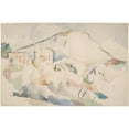 thumbnail image 2 of Paul Cézanne 18x13 Black Ornate Wood Framed Double Matted Museum Art Print Titled - Chateau Noir and Mont Sainte-Victoire, C. 1890-1895, 2 of 5