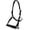 Black, variant on Horse Black Leather Padded Show Halter w/ Clear Rhinestones 805LH02BK-F