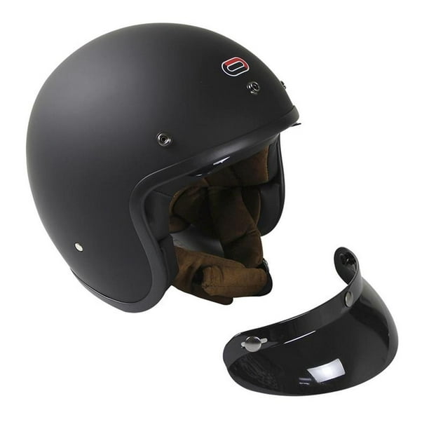 Casco RODA Vintage Negro Mate Abierto XG Bodega Aurrera en línea