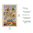 thumbnail image 2 of Holland Netherlands - Dutch Windmill - Vintage Travel Poster by Berry Weekes c.1959 - 8 x 12 inch Vintage Wood Art Sign, 2 of 4