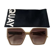 Quay Australia Hotel Lobby Oversized Square Sunglasses Doe Brown 53MM