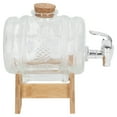 thumbnail image 2 of Distributeur de Pot de Vin, Baril de Boisson Haute Transparence Résistance Réutilisable à Haute Température avec Base pour le Brassage du Vin, 2 of 8