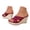Red, variant on Espadrilles Wedges Slides for Women Crooss Strap High Top Summer Sandals Ladies Casual Wedges Heel Shoe for Vacation Size 9 Blue