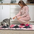 thumbnail image 4 of 2 Piece Christmas Plaid Kitchen Rug Sets Rustic Farmhouse Triangle Tree Kitchen Floor Mat Anti Fatigue Kitchen Floor Matfor Bathroom Room (47x17+30x17 Inches), 4 of 7