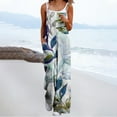thumbnail image 2 of successthop Womens One Pieces Jumpsuit Plus Size Sleeveless Adjustable Strap Long Pants Floral Lounge Wear with Pockets, 2 of 6