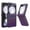 Deep Purple, variant on for Samsung Galaxy Z Flip 7 FE / Samsung Galaxy Z Flip 6 Case with Hinge Protection, Luxury Slim Thin Lightweight Shockproof Hard PC Protective Support Wireless Charging Phone Cover, Blue