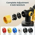 thumbnail image 3 of Cordless Paint Sprayer, 750W HVLP Spray Paint Gun with 6 Copper Nozzles for House Painting Furniture Fence, Walls, Decks, Cabinets DIY Projects, 3 of 7