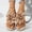 Khaki, variant on Womens Floral Thong Sandals Fabric Upper with Adjustable Ankle Strap, Black, Comfortable & Lightweight Casual Sandals for Women, Wide Size 6-11,Size 36