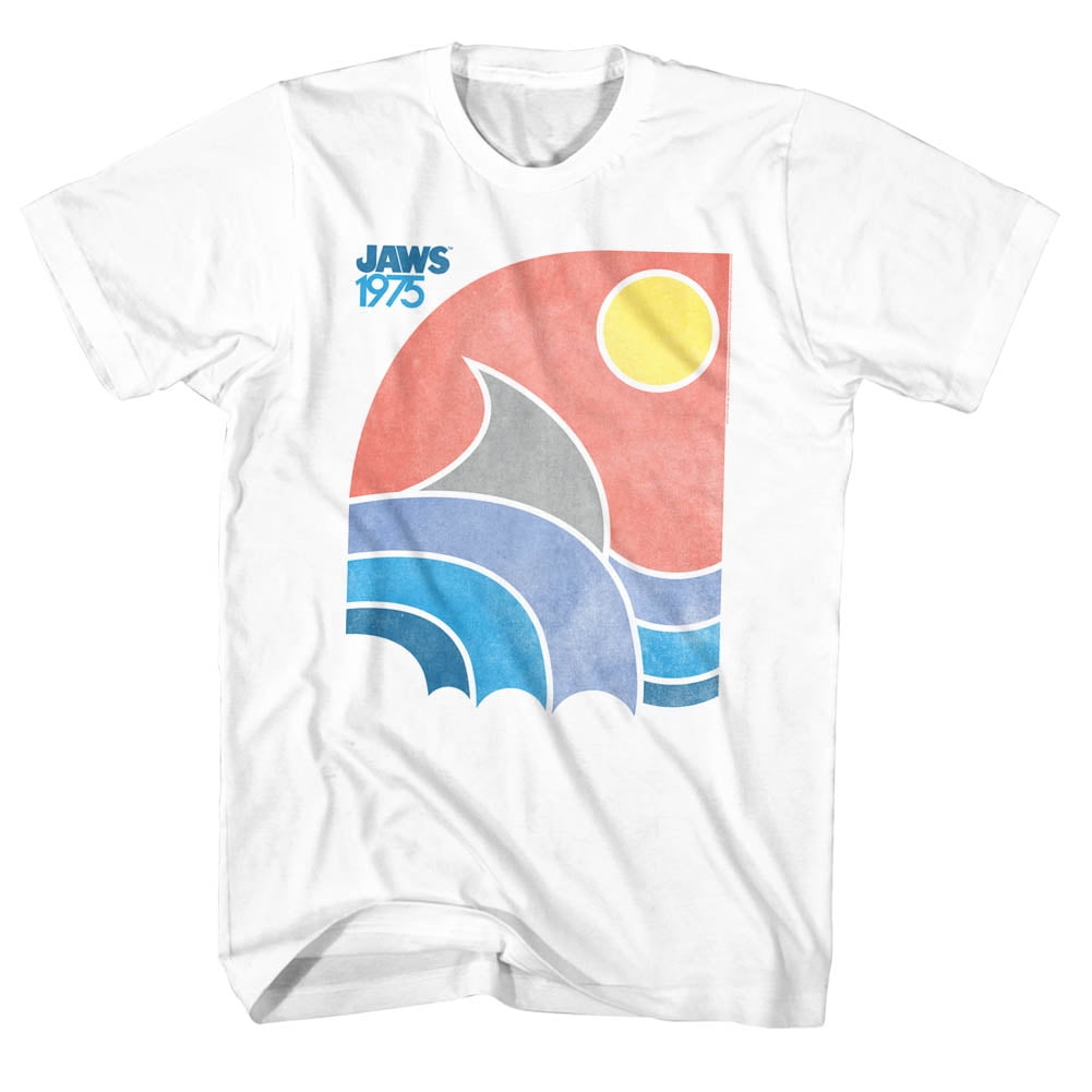 Jaws Floral Shark Adult T Shirt Great Classic Movie