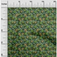 thumbnail image 2 of oneOone Viscose Jersey Dark Green Fabric Florals Sewing Craft Projects Fabric Prints By Yard 60 Inch Wide, 2 of 4