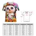 thumbnail image 2 of Cute Hedgehog Floral Garden Women's Short Sleeve T-Shirt Crew Neck Casual Summer Trendy Loose Fit Tops, 2 of 7