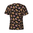 thumbnail image 6 of Vsdgher Rose Flower Bear Print Men's Dry Fit Mesh Athletic Shirts Moisture Wicking Tennis T-Shirt Tops, 6 of 9
