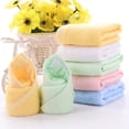 thumbnail image 3 of Nvzi toallas de mano de fibra de bambú cuadradas pequeñas de algodón suave para el hogar, súper suaves y muy absorbentes para ducha, piscina, toalla de mano de 11,81 x 11,81 pulgadas (amarillo), 3 of 5