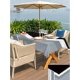 thumbnail image 5 of Outdoor Tablecloth with Umbrella Hole for Patio/Picnic/Party/Camping, Grey Black Geometric Waterproof Table Cloth Rectangle Table Cover Washable, Modern Abstract Lines Color Blocks (52"x 70"), 5 of 8