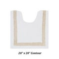 thumbnail image 5 of Better Trends 5 Piece Bathroom Rugs Set 100% Cotton Bath Rug Soft, Water Absorbent, Reversible, Machine Washable for Bathroom Decor Toilet Base Contour, Runner Mat Hotel Collection - White/Sand, 5 of 9