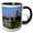 Black/White, variant on 3drose, Mexico, Puebla, Zocolo and Puebla Cathedral at Twilight, 11oz Mug