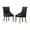 Charcoal, variant on Set of 2 Button Tufted Wingback Dining Chairs with Nail Heads, Solid Wood Hostess Chairs for Dining Room, Charcoal Upholstered
