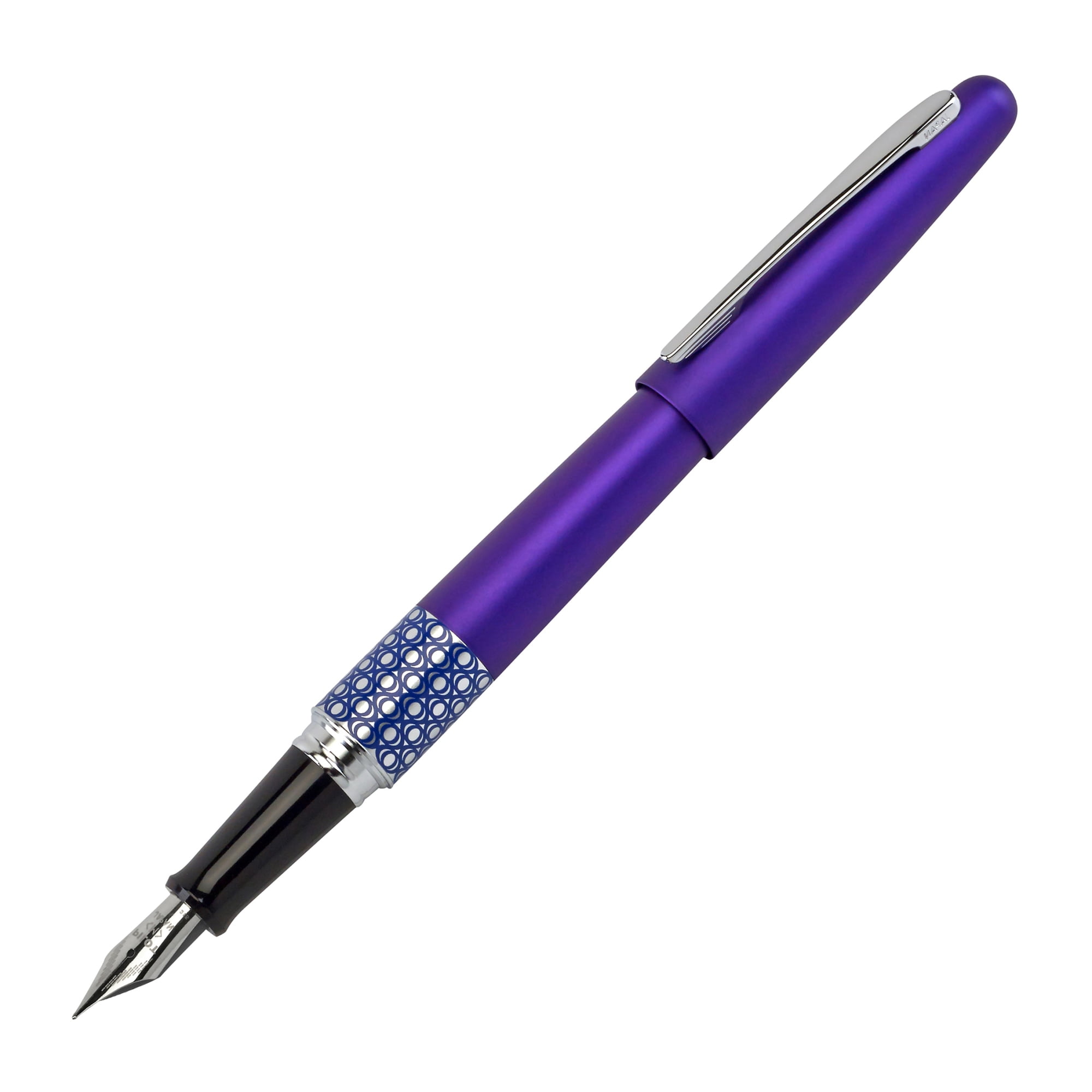 MR Retro Pop Collection Fountain Pen Gift Box 0.7mm, Black Ink, Purple Barrel