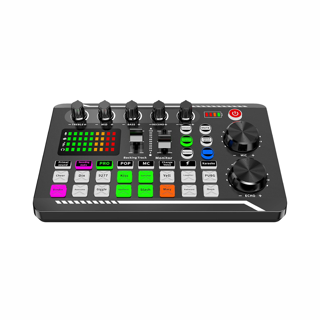 TONKBEEY Audio Interface F998 Usb Sound Card For Phone PC Audio 3.5mm Microphone Webcast Live Sound Card