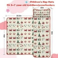thumbnail image 5 of Beige Christmas Santa and Train Pattern Toddler Nap Mats for Kids Preschool,59"x22" Sleeping Mat Bag or Kids,Toddler Sleeping Bag,Toddler Nap Mat or Daycare, 5 of 6