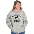 thumbnail image 4 of Happiness Loving A Pitbull Rescue Dog Zip Up Hoodie Men's Women's Brisco Brands S, 4 of 6