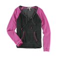 thumbnail image 2 of Aeropostale Sudadera con cuello de muesca raglÃ¡n para mujer, gris, mediano Aeropostale Camisa de entrenamiento, 2 of 2